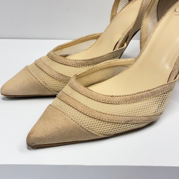 JLO JENNIFER LOPEZ Mandrea d'Orsay Pump 3.5" Stiletto Tan Women's Size 6/36.5 - Picture 4 of 9